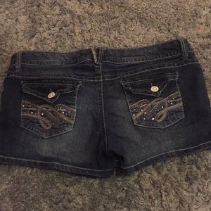 Dark jean shorts